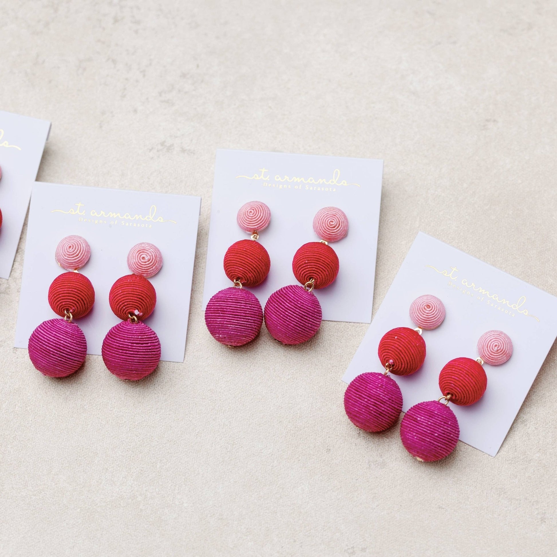 Earrings - Riviera Pink Ombre Earrings - Curated Dry Goods