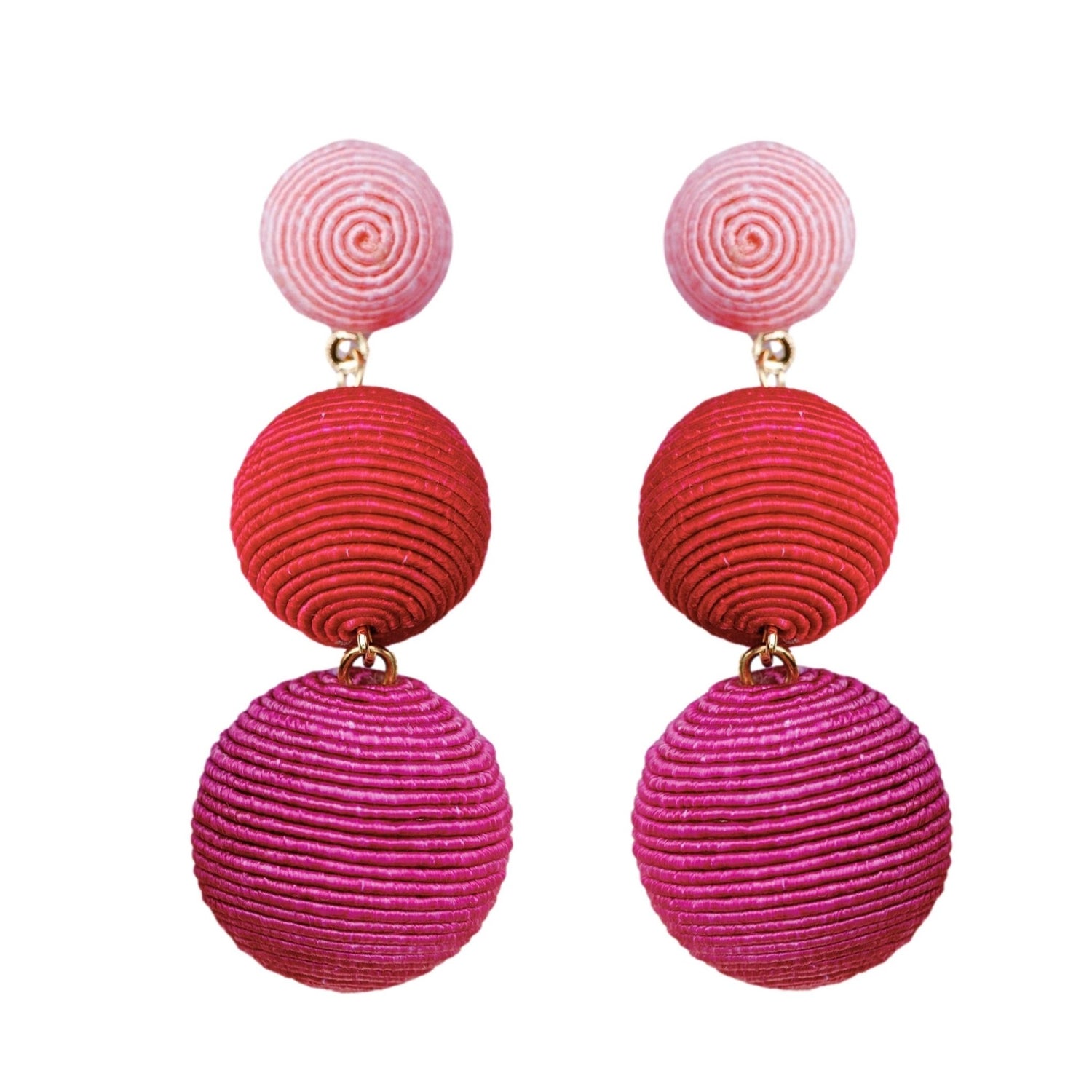 Earrings - Riviera Pink Ombre Earrings - Curated Dry Goods
