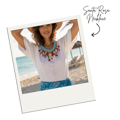 Necklace - Santa Rosa Turquoise Shell Charm Necklace - Curated Dry Goods