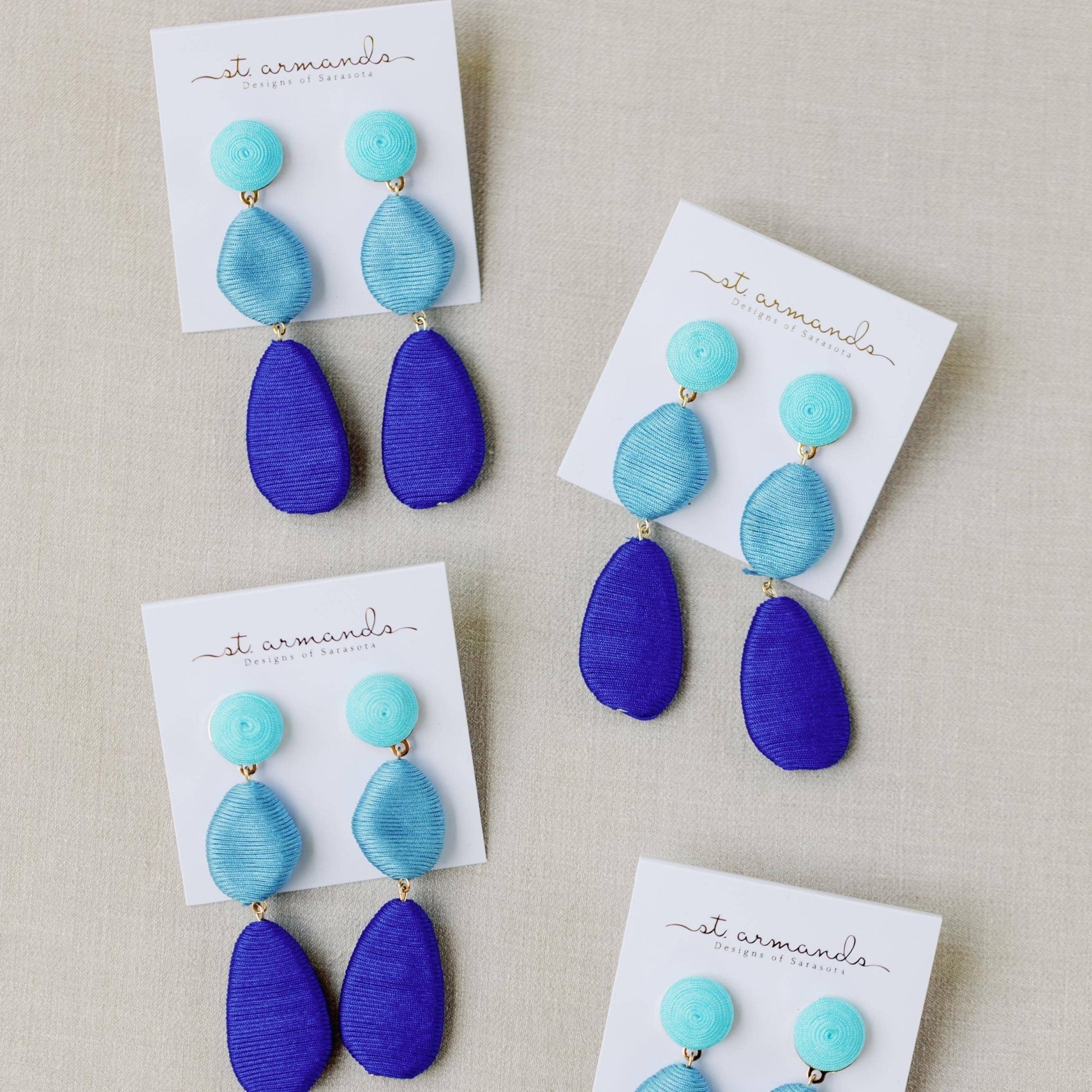 Earrings - Seabreeze Blue Ombre Earrings - Curated Dry Goods