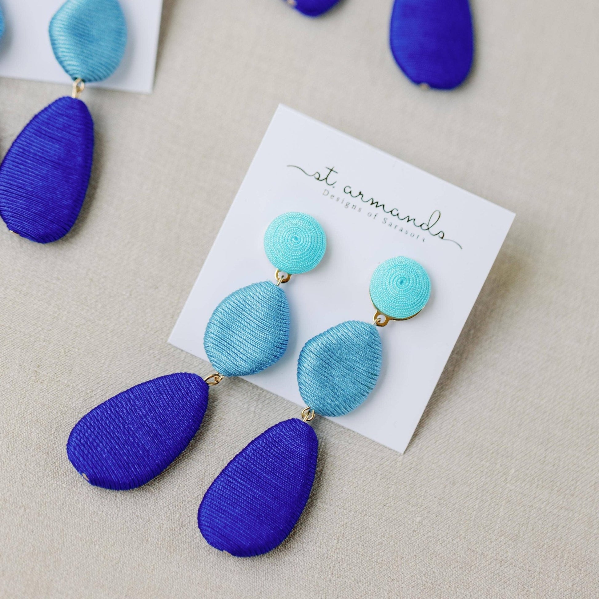 Earrings - Seabreeze Blue Ombre Earrings - Curated Dry Goods