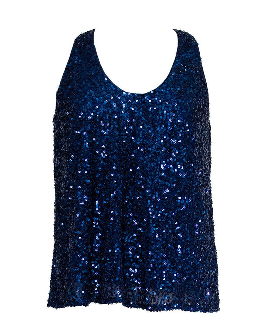 Blouse - Sequin Sleeveless Top - Curated Dry Goods