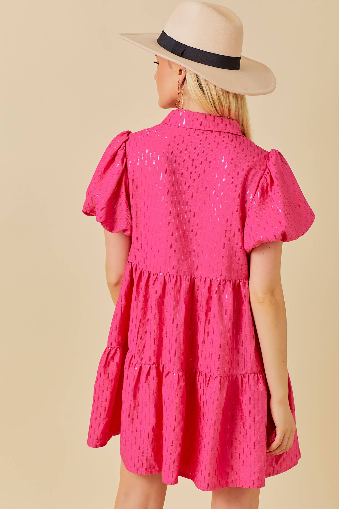 Dress - Sparkle Sequin Babydoll Dress - Curated Dry Goods