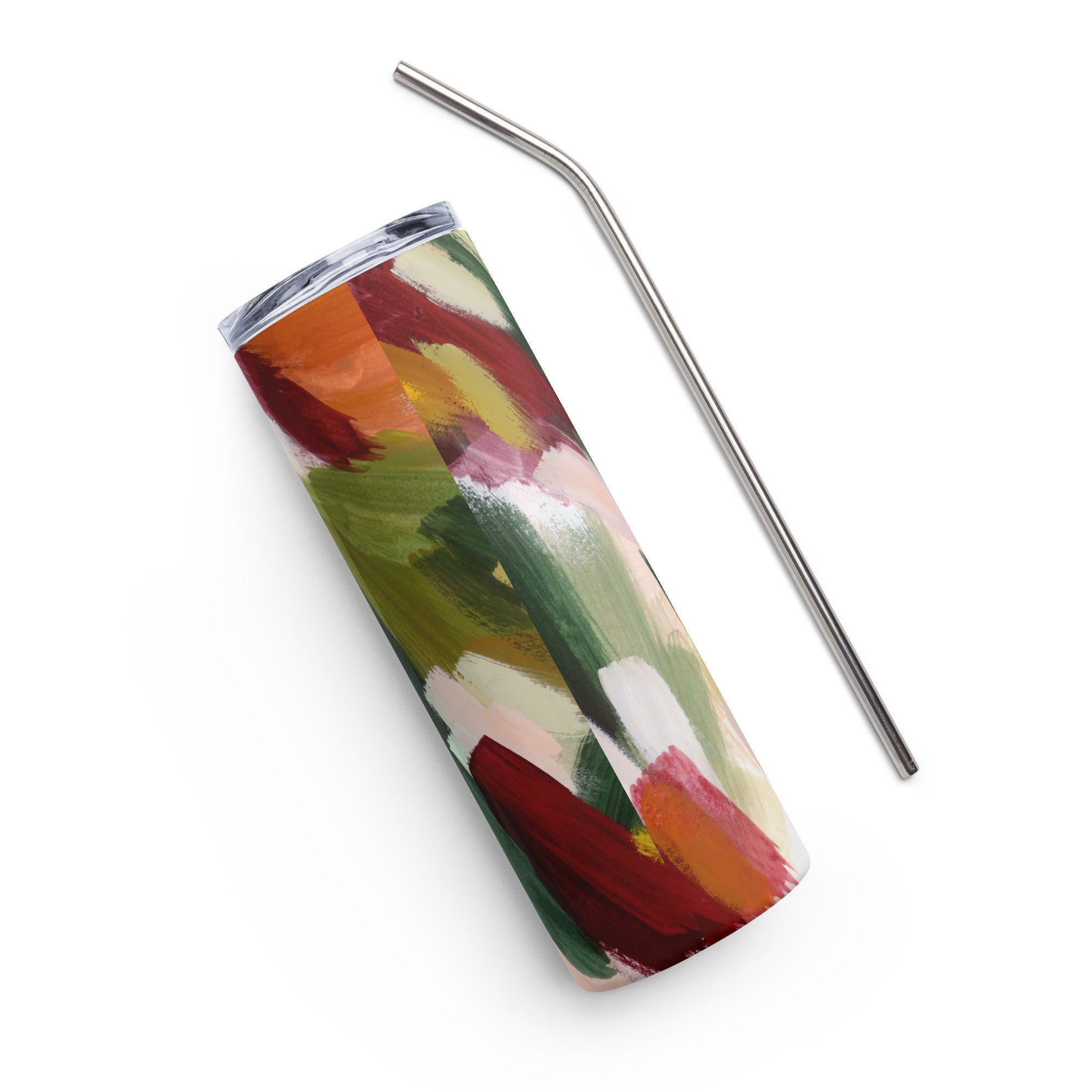 Evergreen Abstract Personalized Steel Tumbler