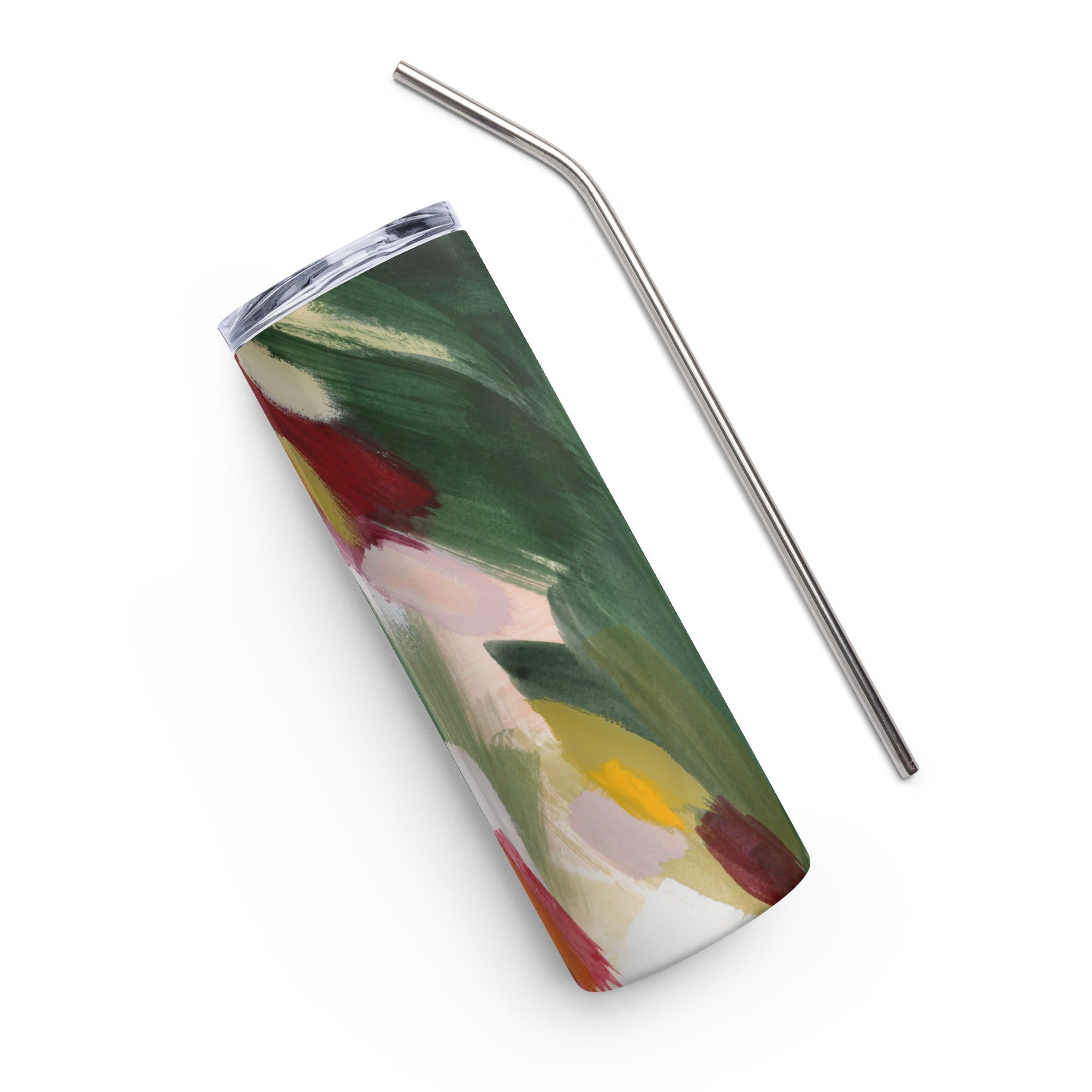 Evergreen Abstract Personalized Steel Tumbler
