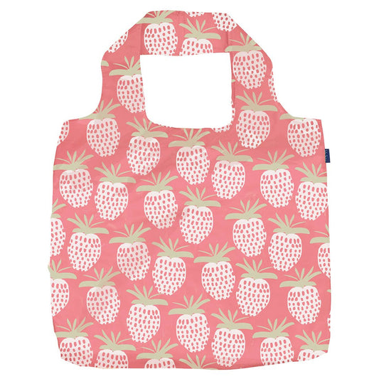 Bags - Strawberry Print Reusable Shopper Tote - Curated Dry Goods