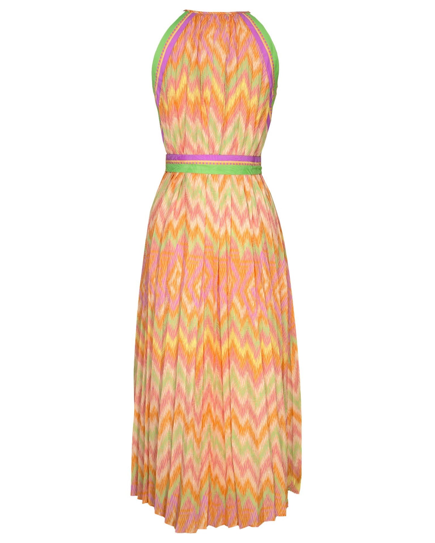 Dress - Sunset Sorbet Halter Neck Maxi Dress - Curated Dry Goods