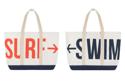 Bags - Surf and Swim Canvas Beach Tote - Curated Dry Goods