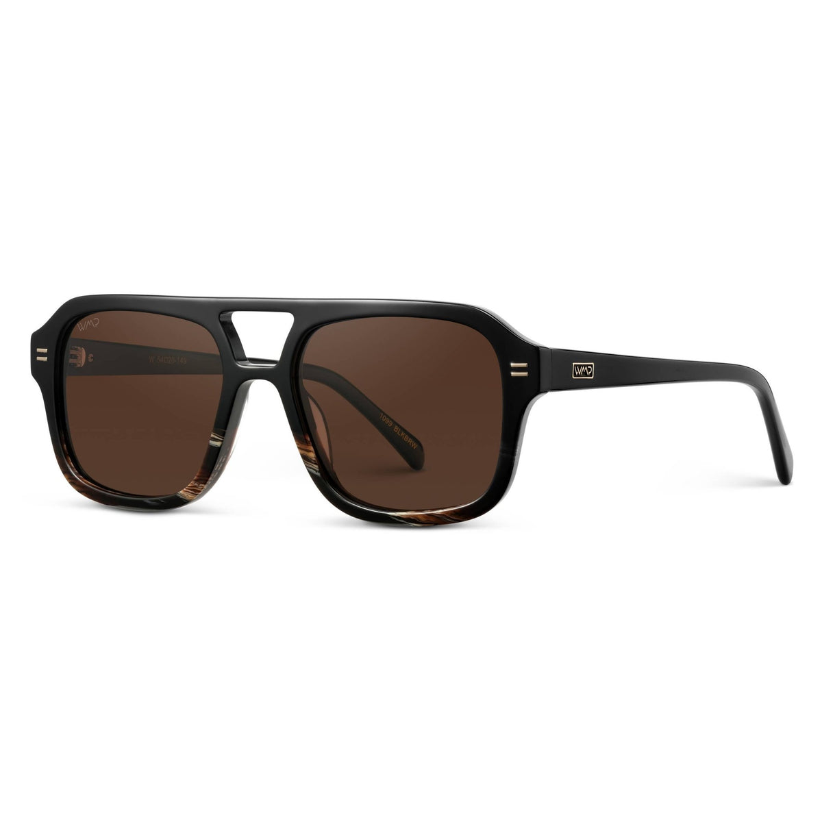 NEW WMP EYEWEAR women\'s sydney bold retro aviator sunglasses in black Sydney Women main image 3