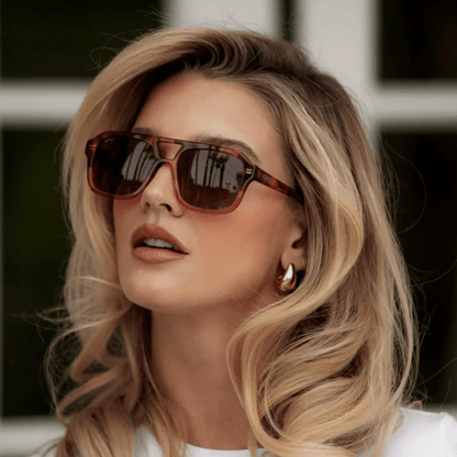 Sunglasses - Sydney Women's Bold Retro Aviator Sunglasses - Curated Dry Goods