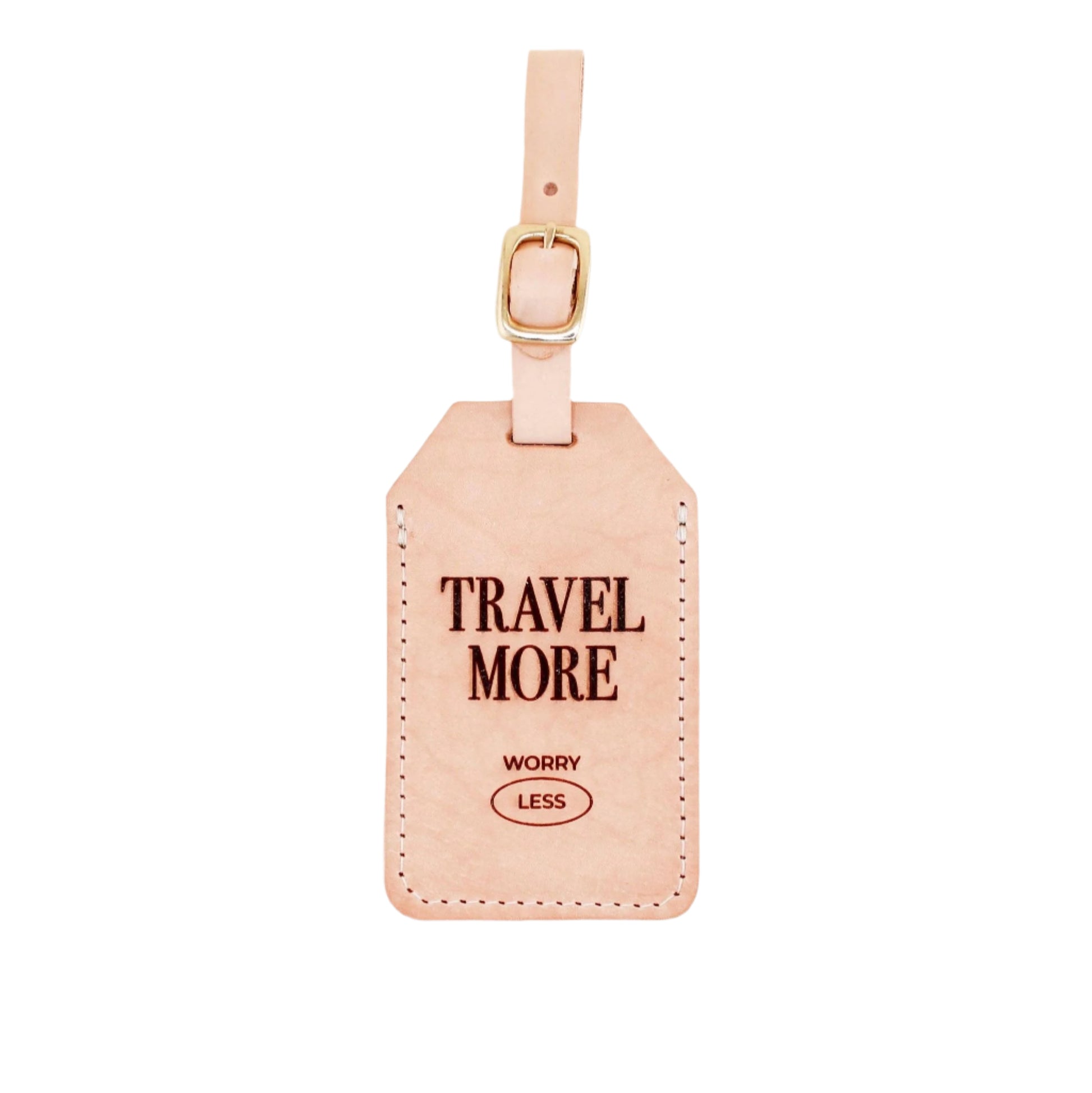 Luggage Tag - Travel More, Worry Less Luggage Tag - Curated Dry Goods