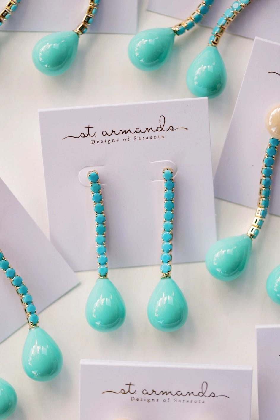 Earrings - Turquoise Bead Drop Earrings - Curated Dry Goods